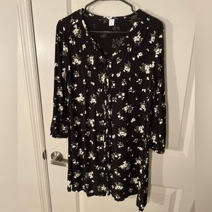 Black and floral dress